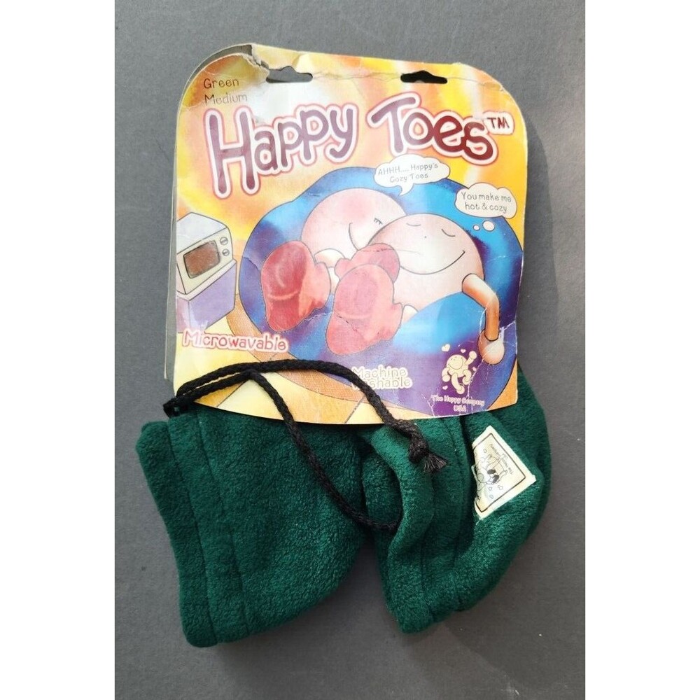 Happy Toes Microwave Slippers Size Medium Booties